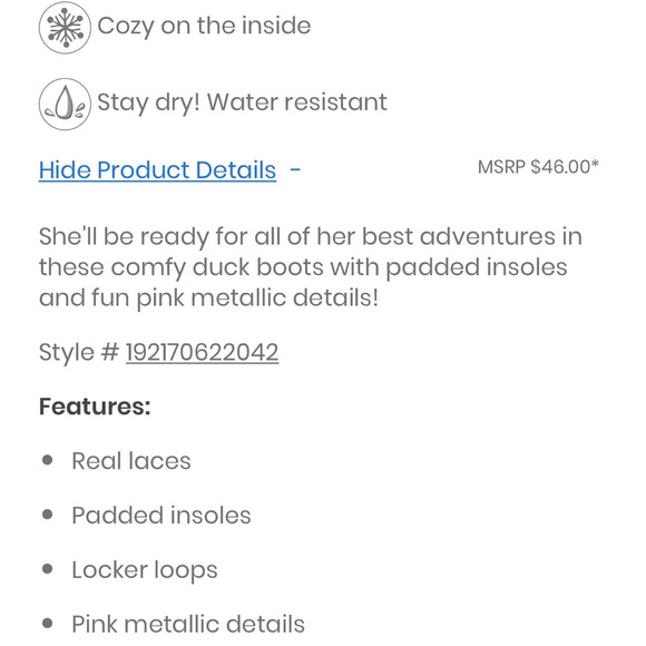 OshKosh Pink Duck Boots, (toddler size 5) - Picture 2 of 8